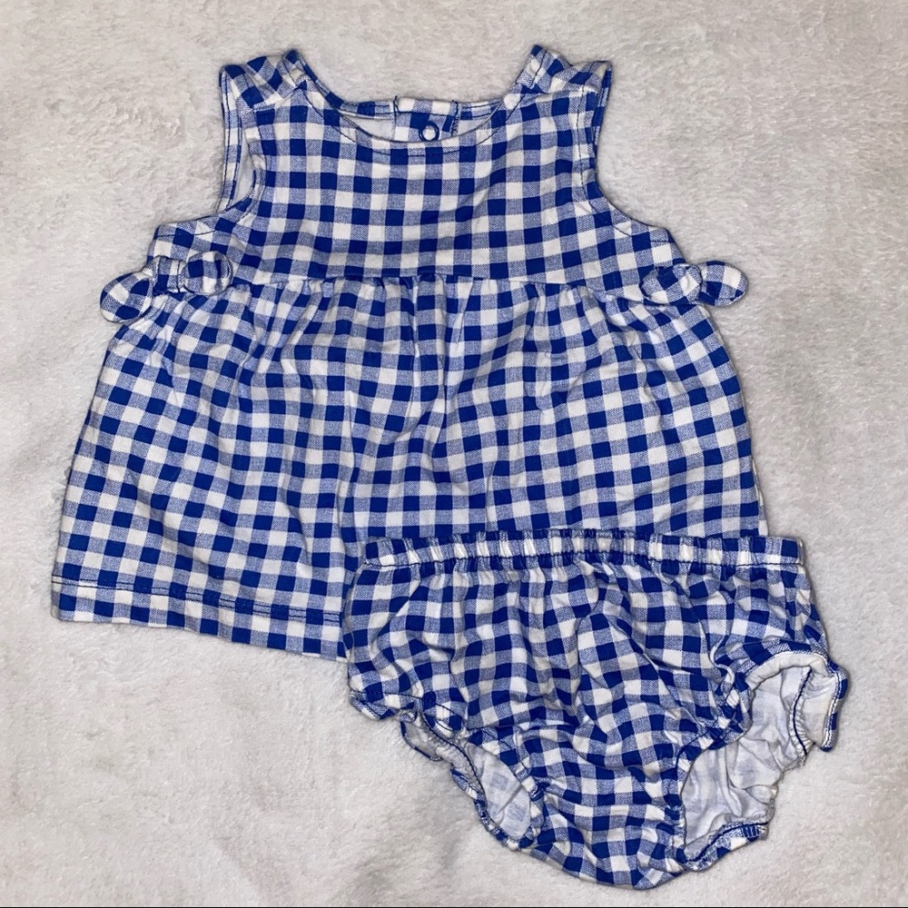 Carters Gingham Dress - Royal Blue and White Plaid
